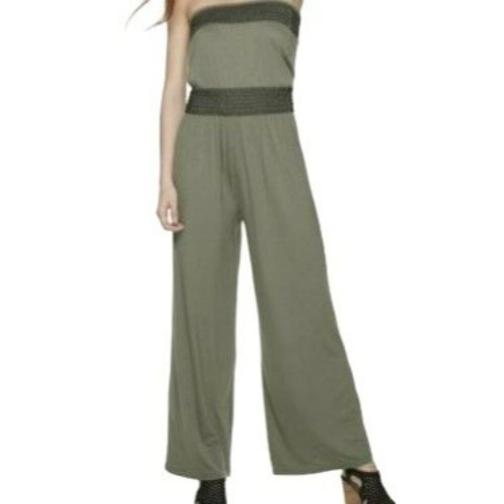 Mudd Olive Green Surplice Culotte Jumpsuit 2X